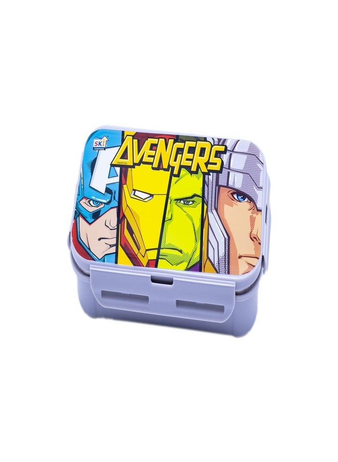 SKi Homeware "Marvel Avenger Faces Printed Fast Trak (Small) Insulated Steel Lunch Box for Kids (Grey) - Image 4